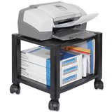 Mobile Printer Stand, Three-shelf, 17w X 13.25d X 24.5h, Black