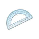 Open Center Protractor, Plastic, 4" Base, Clear, Dozen