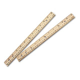 Beveled Wood Ruler W-single Metal Edge, 3-hole Punched, 12", Natural, 36-box