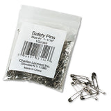 Safety Pins, Nickel-plated, Steel, 2" Length, 144-pack