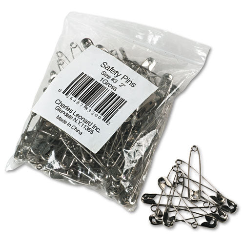 Safety Pins, Nickel-plated, Steel, 2