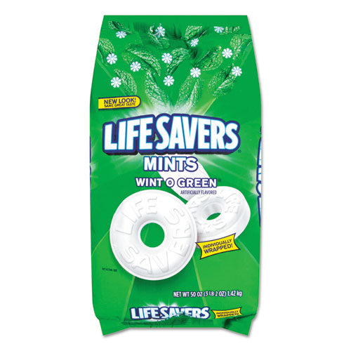Hard Candy Mints, Wint-o-green, 50 Oz Bag