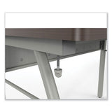 Trento Line Rectangular Desk, 47.25w X 23.63d X 29.5h, Mocha-gray