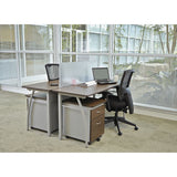 Trento Line Rectangular Desk, 47.25w X 23.63d X 29.5h, Mocha-gray