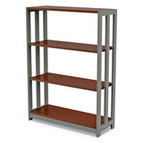 Trento Line Bookcase, Three-shelf, 31 1-2w X 11 5-8d X 43 1-4h, Mocha