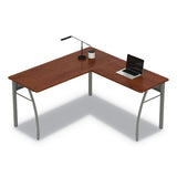 Trento Line L-shaped Desk, 59.13w X 59.13d X 29.5h, Cherry