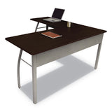 Trento Line L-shaped Desk, 59.13w X 59.13d X 29.5h, Cherry