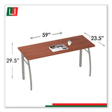Trento Line Rectangular Desk, 59.13w X 23.63d X 29.5h, Cherry