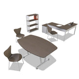 Trento Line Rectangular Desk, 59.13w X 23.63d X 29.5h, Mocha-gray