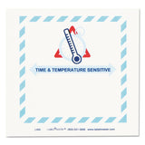 Shipping And Handling Self-adhesive Labels, Time And Temperature Sensitive, 5.5 X 5, Blue-gray-red-white, 500-roll