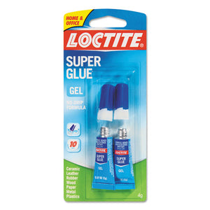 Super Glue Gel Tubes, 0.07 Oz, Dries Clear, 2-pack
