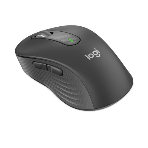 Signature M650 Wireless Mouse, 2.4 Ghz Frequency, 33 Ft Wireless Range, Large, Right Hand Use, Graphite