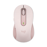 Signature M650 Wireless Mouse, 2.4 Ghz Frequency, 33 Ft Wireless Range, Medium, Right Hand Use, Rose