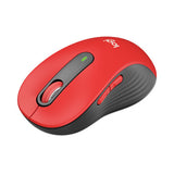 Signature M650 Wireless Mouse, 2.4 Ghz Frequency, 33 Ft Wireless Range, Large, Right Hand Use, Red