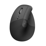 Lift For Business Vertical Ergonomic Mouse, 2.4 Ghz Frequency-32 Ft Wireless Range, Right Hand Use, Graphite