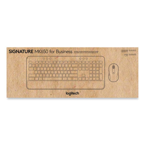 Signature Mk650 Wireless Keyboard And Mouse Combo For Business, 2.4 Ghz Frequency-32 Ft Wireless Range, Off White