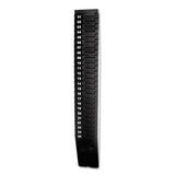 Expandable Time Card Rack, 25-pocket, Holds 9" Cards, Plastic, Black