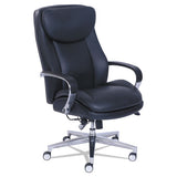 Commercial 2000 Big And Tall Executive Chair With Dynamic Lumbar Support, Up To 400 Lbs., Black Seat-back, Silver Base