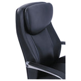 Commercial 2000 Big And Tall Executive Chair With Dynamic Lumbar Support, Up To 400 Lbs., Black Seat-back, Silver Base