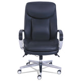 Commercial 2000 High-back Executive Chair With Dynamic Lumbar Support, Supports Up To 300 Lbs., Black Seat-back, Silver Base