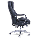 Commercial 2000 High-back Executive Chair With Dynamic Lumbar Support, Supports Up To 300 Lbs., Black Seat-back, Silver Base