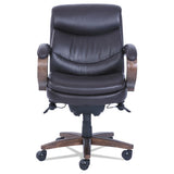 Woodbury Mid-back Executive Chair, Supports Up To 300 Lbs., Brown Seat-brown Back, Weathered Sand Base