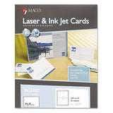 Unruled Microperforated Laser-ink Jet Index Cards, 3 X 5, White, 150-box