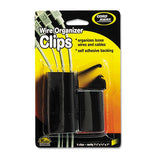 Self-adhesive Wire Clips, Black, 6-pack