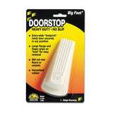 Big Foot Doorstop, No Slip Rubber Wedge, 2.25w X 4.75d X 1.25h, Beige