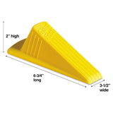 Giant Foot Doorstop, No-slip Rubber Wedge, 3.5w X 6.75d X 2h, Safety Yellow