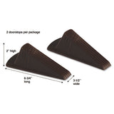 Giant Foot Doorstop, No-slip Rubber Wedge, 3.5w X 6.75d X 2h, Brown, 2-pack