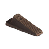 Big Foot Doorstop, No Slip Rubber Wedge, 2.25w X 4.75d X 1.25h, Brown, 2-pack