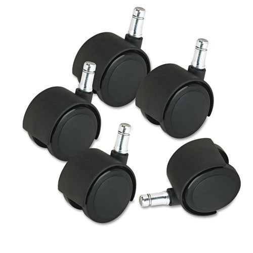 Deluxe Duet Casters, Nylon, B And K Stems, 110 Lbs-caster, 5-set