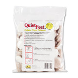 Quiet Feet Deluxe Noise Reducers, 1.25" Dia, Circular, Beige, 100-pack