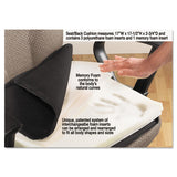Deluxe Seat-back Cushion With Memory Foam, 17w X 2.75d X 17.5h, Black