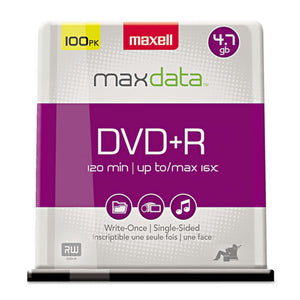 Dvd+r Discs, 4.7gb, 16x, Spindle, Silver, 100-pack