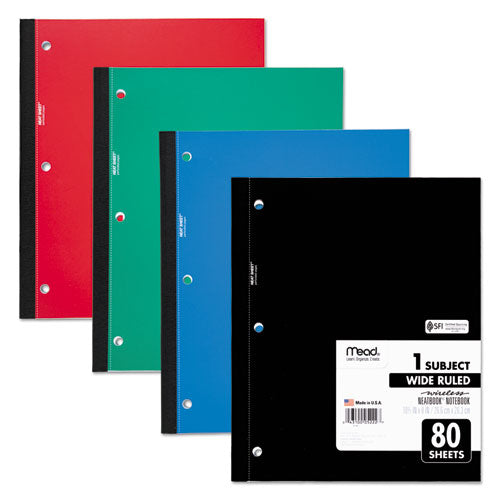 Wireless Neatbook Notebook, 1 Subject, Wide-legal Rule, Assorted Color Covers, 10.5 X 8, 80 Sheets