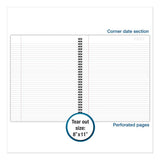 Wirebound Business Notebook, Wide-legal Rule, Black Cover, 11 X 8.5, 80 Sheets