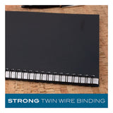 Wirebound Business Notebook, Wide-legal Rule, Black Cover, 11 X 8.5, 80 Sheets