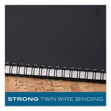 Wirebound Business Notebook, Wide-legal Rule, Black Cover, 8 X 5, 80 Sheets