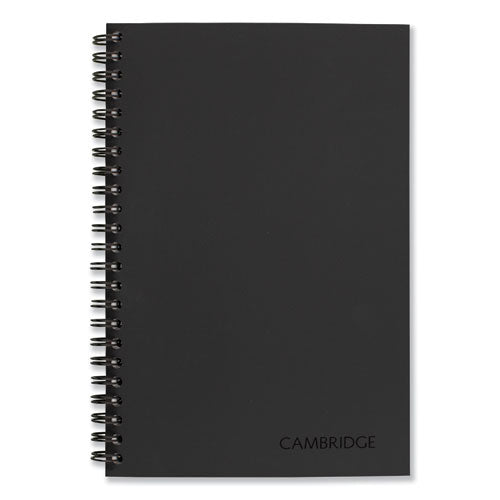 Wirebound Business Notebook, Wide-legal Rule, Black Cover, 8 X 5, 80 Sheets