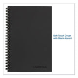 Wirebound Guided Business Notebook, Quicknotes, Dark Gray Cover, 8 X 5, 80 Sheets