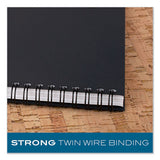 Wirebound Guided Business Notebook, Quicknotes, Dark Gray Cover, 8 X 5, 80 Sheets