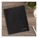Hardbound Notebook W- Pocket, 1 Subject, Wide-legal Rule, Black Cover, 11 X 8.5, 96 Sheets
