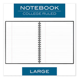 Hardbound Notebook W- Pocket, 1 Subject, Wide-legal Rule, Black Cover, 11 X 8.5, 96 Sheets