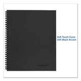 Wirebound Guided Business Notebook, Meeting Notes, Dark Gray, 11 X 8.25, 80 Sheets
