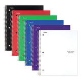Wirebound Notebook, 3 Subjects, College Rule, Assorted Color Covers, 11 X 8.5, 150 Sheets