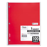 Spiral Notebook, 1 Subject, Medium-college Rule, Assorted Color Covers, 11 X 8, 100 Sheets