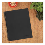 Wirebound Business Notebook, Wide-legal Rule, Black Cover, 9.5 X 6.68, 80 Sheets