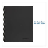 Wirebound Business Notebook, Wide-legal Rule, Black Cover, 9.5 X 6.68, 80 Sheets
